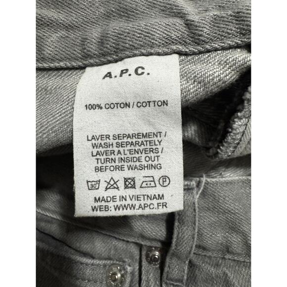 A.P.C. Petit New Standard Grey Jeans Men’s Size 33 Minimalist Normcore - Picture 6 of 6